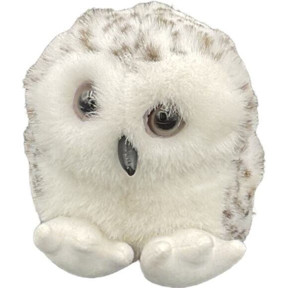 Swibco Owl Plush Beanie Stuffed Animal 1994 PVC Pellet Weighted 5" Hard Eyes - Picture 1 of 3